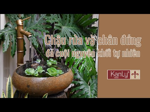 Video Chậu rửa và chân đứng đá cuội nguyên khối tự nhiên |... - youtube