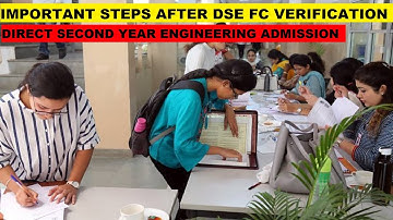 Important steps to do after FC document verification for DSE | Direct second year engineering 2022