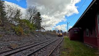 Vermont Rail System 212 Leads FLSW Past Center Rutland Station 10 25 25