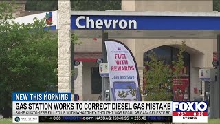 Gas station works to correct diesel/gas mistake