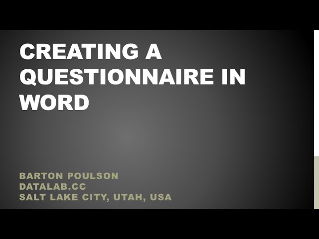 Questionnaire Template Word 2010 from i.ytimg.com