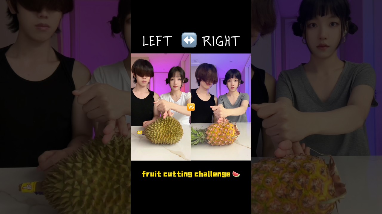 Finger fruit cutting challenge🍊#zoey #kpopdemonhunters #funny #couple #mystery