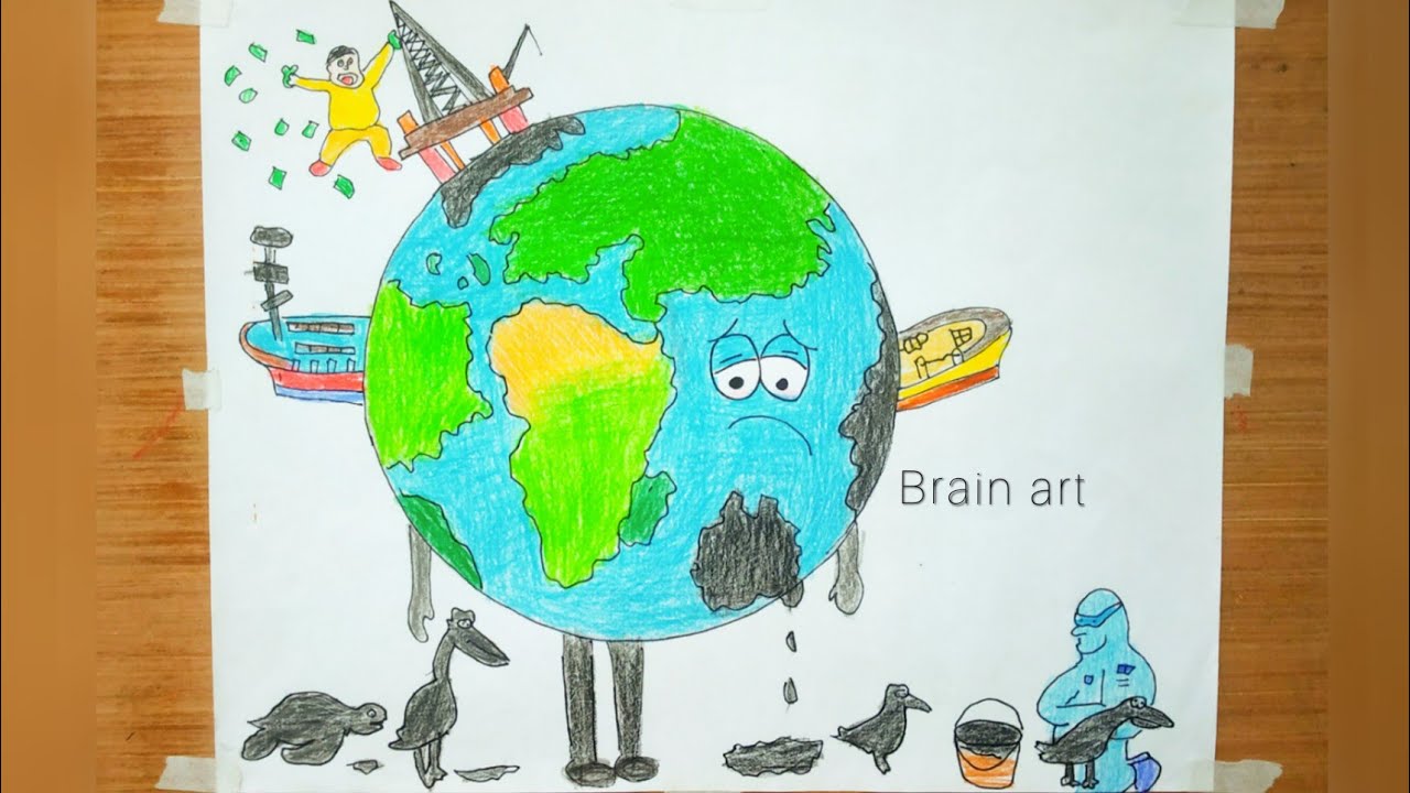 environment day drawing||stop pollution painting - YouTube