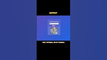 Full Tutorial On My Channel👆 | QR Code Generator #html #css #javascript#frontend #qrcode #shorts #ui