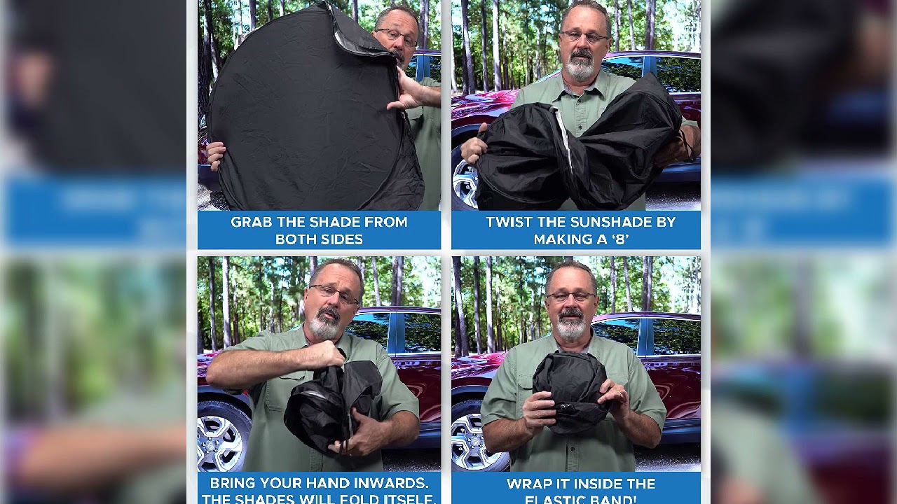 EcoNour Car Windshield Sun Shade with Storage Pouch