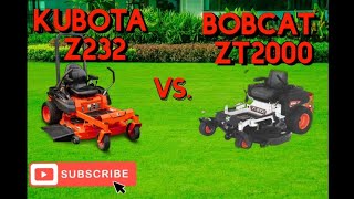 Kubota Z232 vs Bobcat ZT2000.  plus a look at Dixie Choppers
