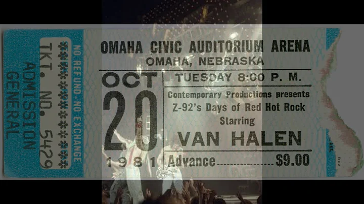 Van Halen Concert Announcement 1981 Omaha Civic Auditorium