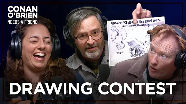 Conan, Sona, & Gourley Compete In A Drawing Contest | Conan O'Brien Needs A Friend