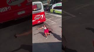 Girl Chases a Bus and Asks It to Stop after Arriving Late