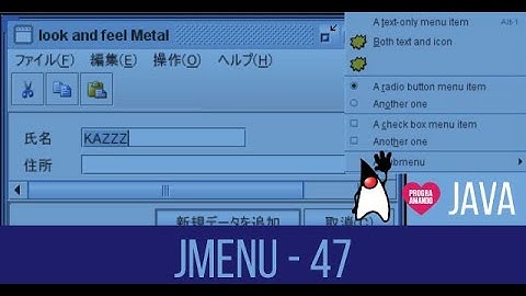 47 - Curso Programación JAVA - JMenu #menu #item #look #feel #java