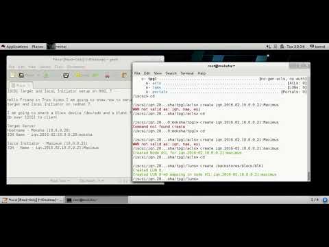 Iscsi Target and Iscsi Initiator setup in RHEL 7 | Linux | RHEL 7 - YouTube