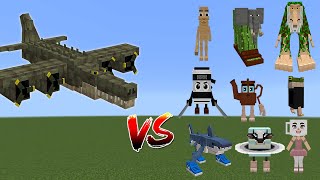 Bombardilo Crocodilo Vs Every Italian Brainrot Animals - Minecraft Mob Battle