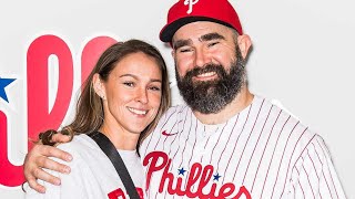 Jason Kelce and Wife Kylie All Smiles at Philadelphia Phillies Game as Retired NFL Star Content