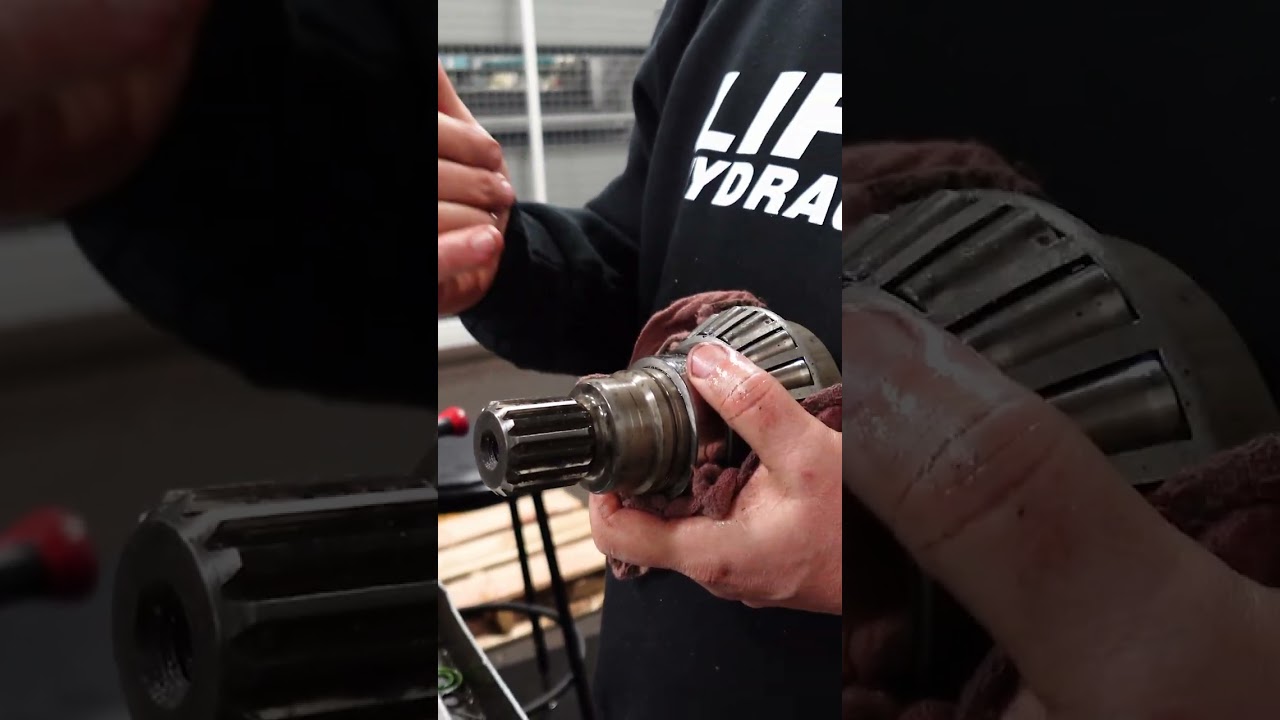 Grooves cut into shaft from shaft seal