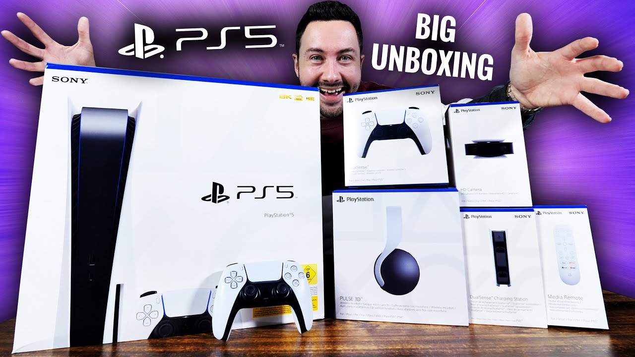 Big Unboxing PS5 ! (All Accessories) 