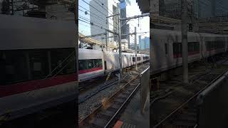 浜松町駅｜常磐線特急 ときわ65号の通過と停車中の京浜東北線（JR東日本E657系とE233系電車。東京都）JR EAST Hamamatsuchō Station Tokyo JAPAN TRAIN