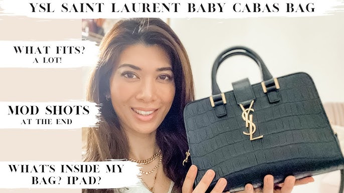 Saint Laurent Monogram Baby Cabas Black 568853 – Queen Bee of Beverly Hills