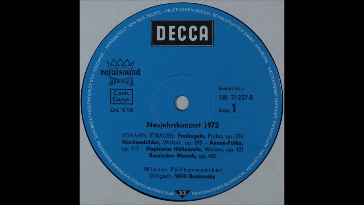 Neujahrskonzert 1972, side 1, Willi Boskovsky - YouTube