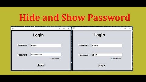 Hide and Show Password in Java with Source Code|Netbeans