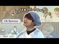 Yoongi being “ok boomer”-ed by BTS | latte is horse ☕️🐴