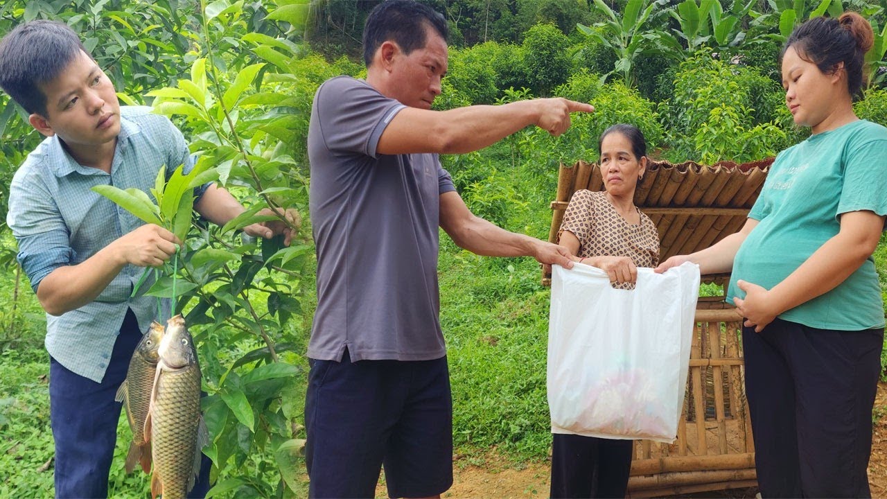 TIMELAPSE: Pregnant Harvest grapefruit - Catch big Fish - angry Dad,doesn't let Mom bring me things