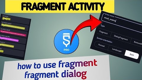 How to use fragment dialog in sketchware tutorial