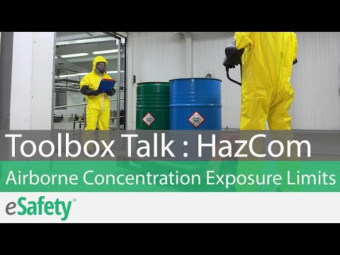 2 Minute Toolbox Talk: HazCom - Airborne Concentration Exposure Limits