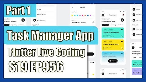 [Flutter] Flutter Live Coding EP956 (Task Manager App Part 1)