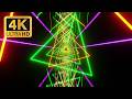 [4K] Night Music Triangle Laser Colors - 3 Hours Background Party For Bar, Club