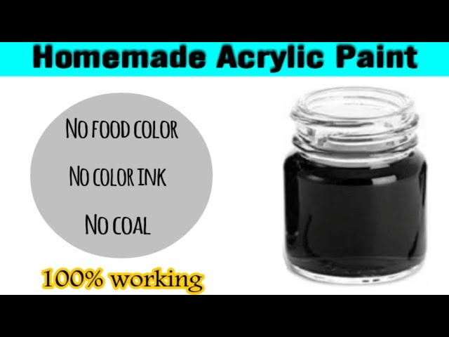 Homemade white acrylic paint /how to make white acrylic paint at