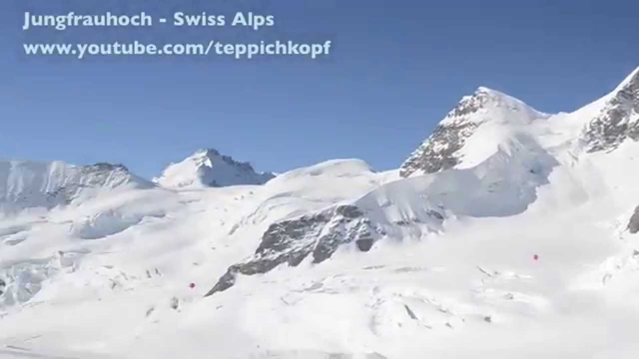 Tubing and sledding run at top of Jungfraujoch in the Swiss Alps Europe