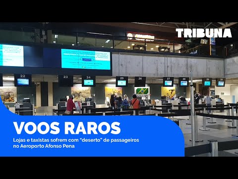 Lojas e taxistas sofrem com “deserto” de passageiros no Aeroporto Afonso Pena