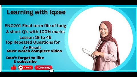 "ENG201 Final Term Solved! 💯 , Shorts & Longs | VU Exam Prep 2025"