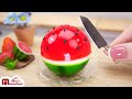 Fresh miniature jelly watermelon ball recipe  asmr cooking mini food
