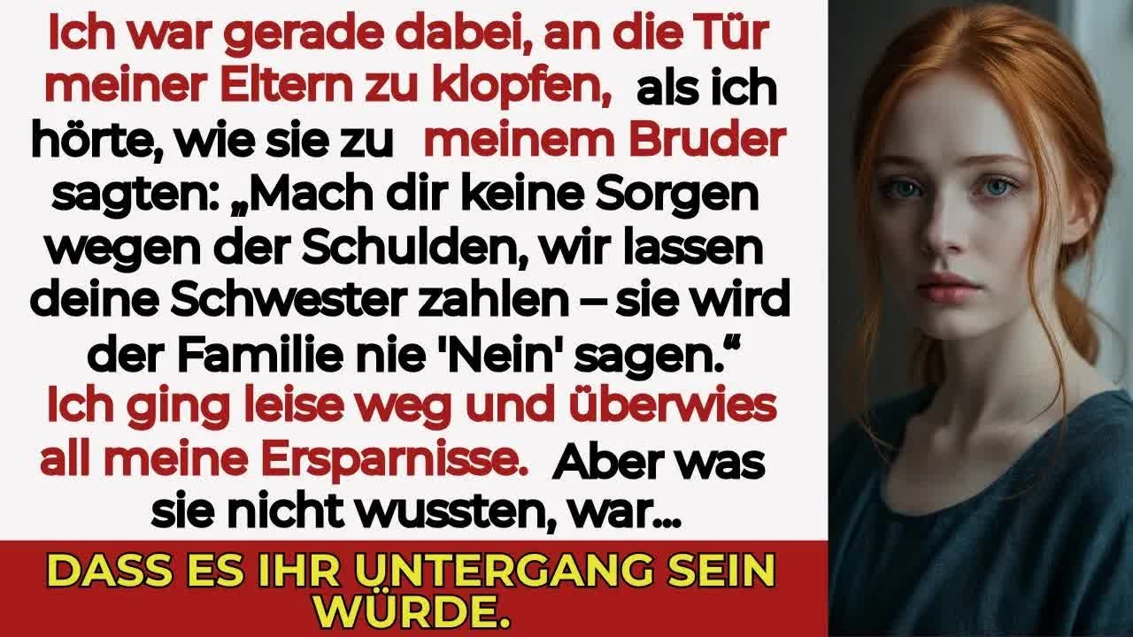 „Ich hörte meine Familie sagen ‚Keine Sorge, SIE zahlt alles‘ … für meinen reichen Bruder “