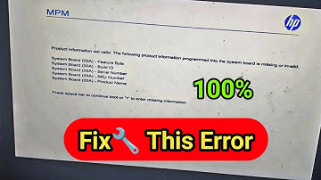 Product information not valid hp laptop fix 2025