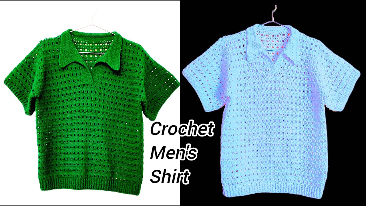 Crochet Men's Shirt / How To Crochet Men's Shirt Tutorial, Beginner Friendly