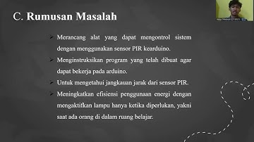 RANCANG BANGUN SISTEM KONTROL NYALA LAMPU OTOMATIS DENGAN MENGGUNAKAN SENSOR GERAK BERBASIS ARDUINO