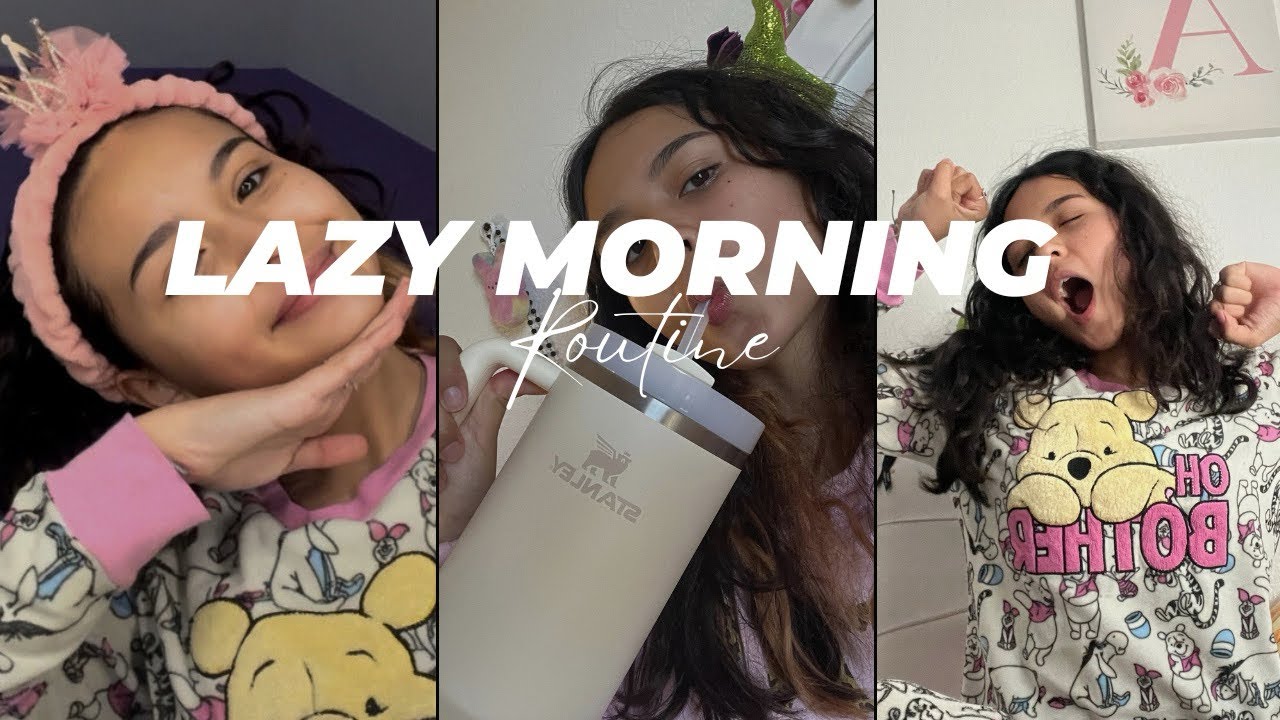 Lazy morning routine 🛏️ - YouTube