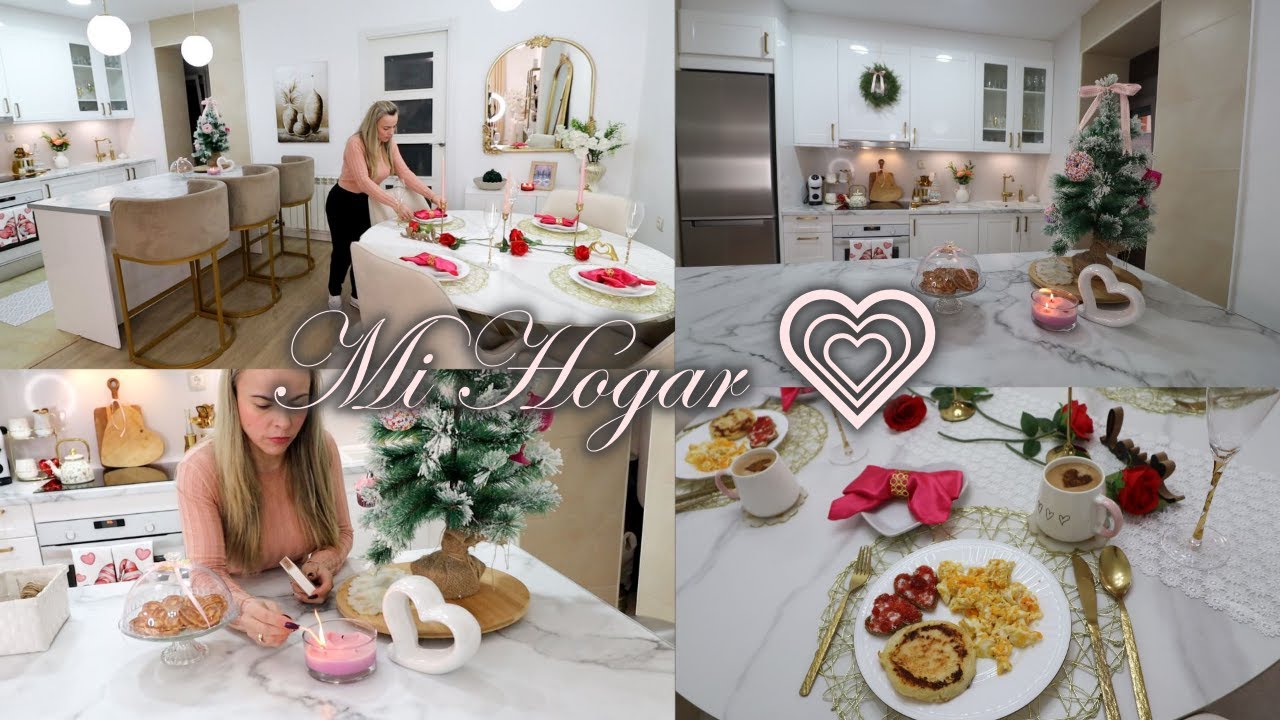 Decoro toda mi casa para San Valentín💕 Hogar bonito y desayuno especial