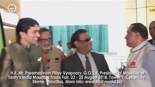 Mauritian President at Trinity's India Mauritius Trade Fair