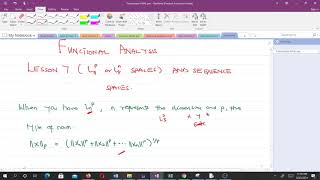 Lp Spaces and sequence spaces (Lesson 7)