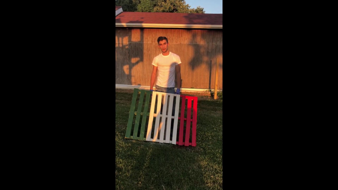 DIY Pallet Painting (Italian Flag)