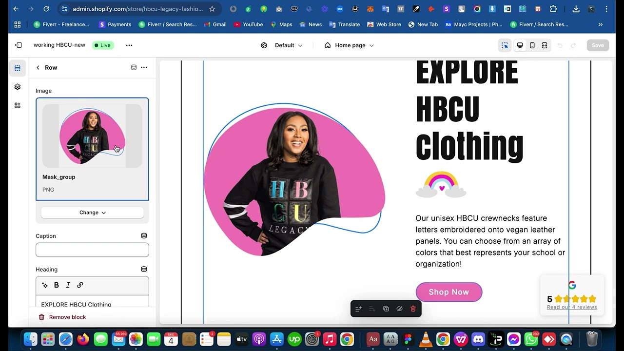 How to edit section on your shopify store