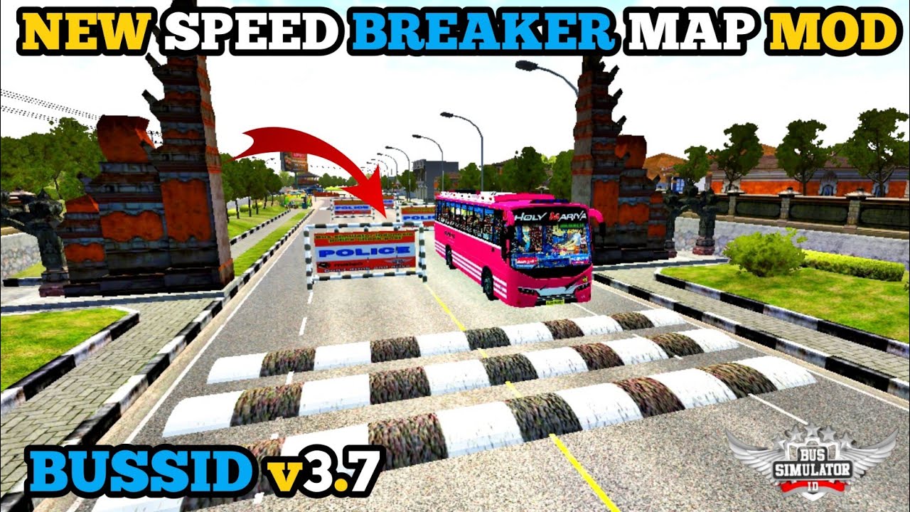 NEW SPEED BREAKER MAP MOD FOR BUS SIMULATOR INDONESIA | Bussid v3.7 | Chinku Gamerz