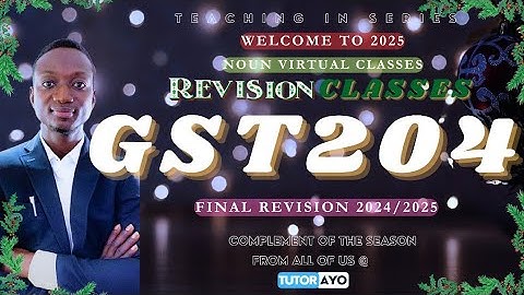 GST204  E-EXAM REVISION 2024/25 PART A