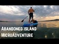 Microadventure wild camping on the artificial island