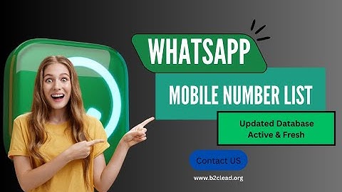 WhatsApp Number Database | Verified WhatsApp Mobile Number List & Phone Data