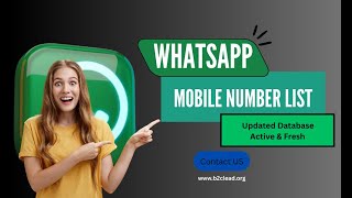 Whatsapp Number Database Verified Whatsapp Mobile Number List Phone Data