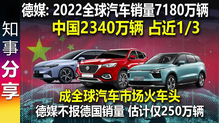 德媒: 2022年全球汽车销量7180万辆 中国独占2340万辆近 占全球近1/3 美国1380万辆 中国成全球汽车市场火车头 - 天天要闻